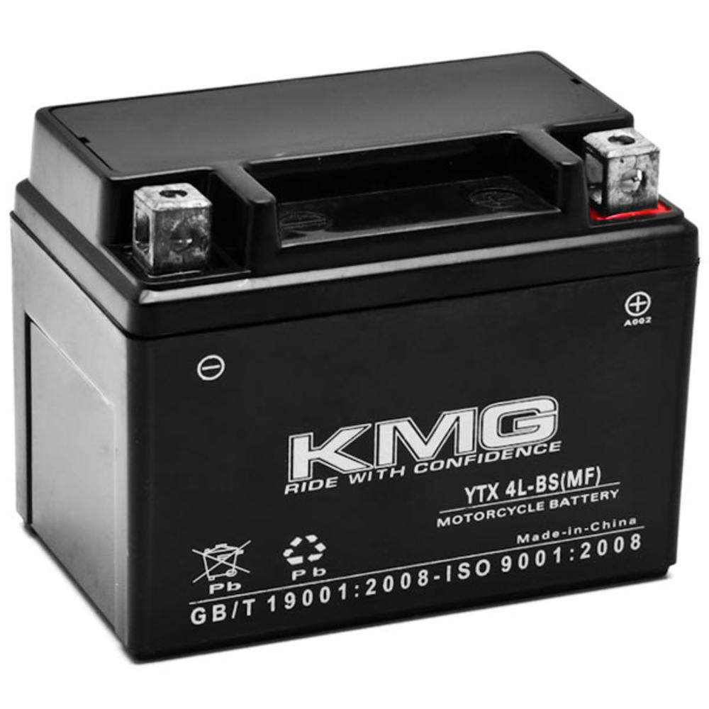 KMG Battery Compatible with Yamaha 125 TTR125E/LE Electric Start 2003-2007 YTX4L-BS Sealed Maintenance Free Battery High Performance