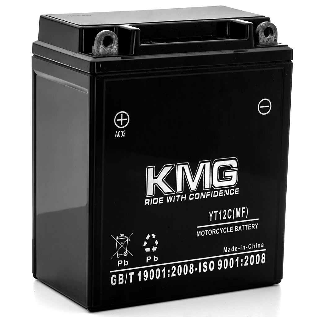 KMG Battery Compatible with 1989-2004 Yamaha YFA-1 Breeze 125cc YT12C Sealed Maintenance Free Battery 12V Powersport Motorcycle