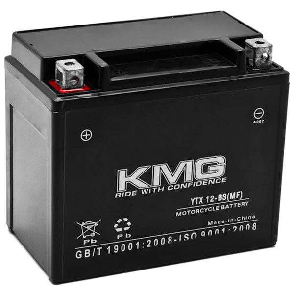 KMG Battery Compatible with Yamaha 600 YZF600R 1995-2007 YTX12-BS Sealed Maintenance Free Battery High PerFormance 12V SMF OEM