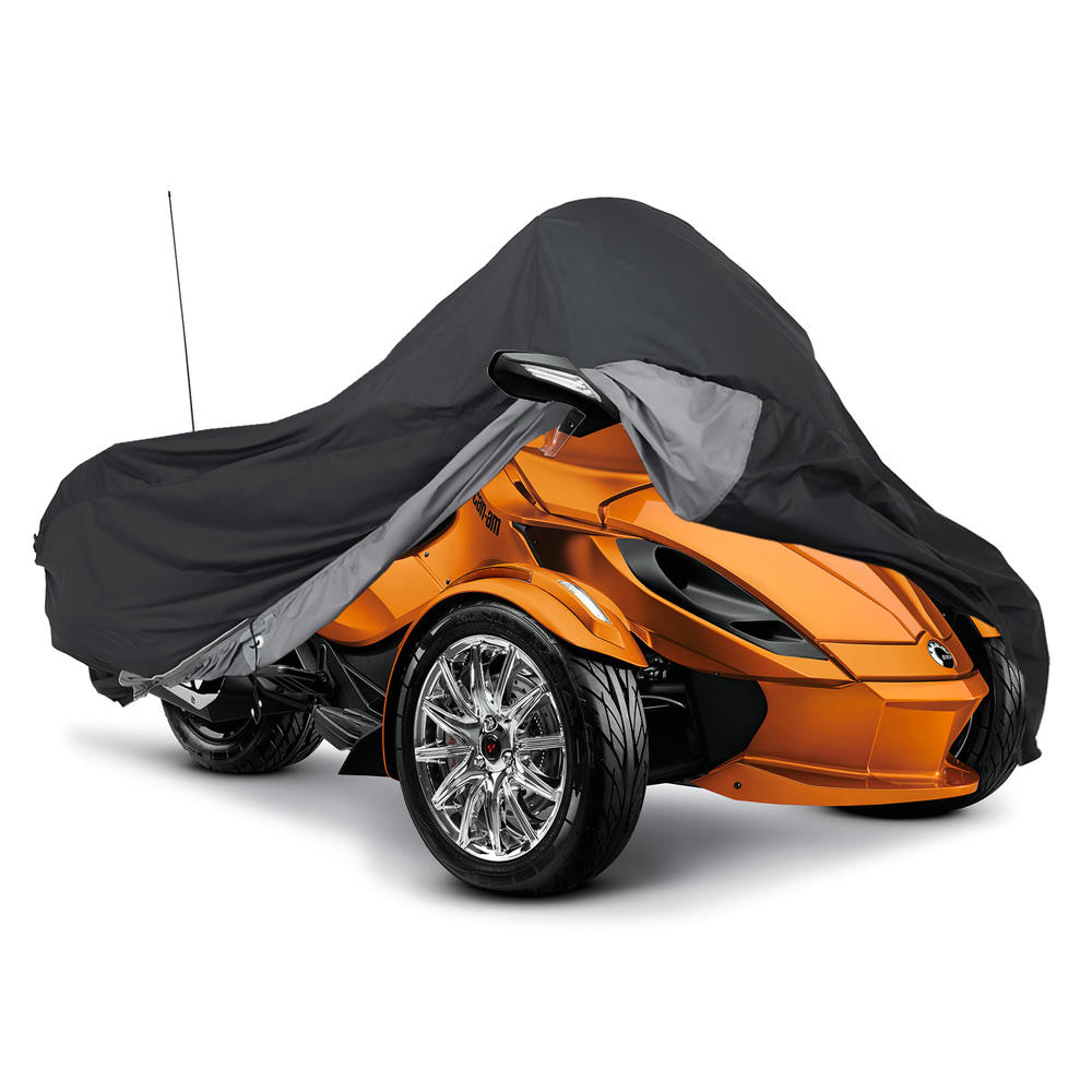 North East Harbor Full Storage Cover Compatible with Can-Am Spyder 2007-2022 RS, ST, GS Models | Waterproof, Weather Resistant Fabric, Black