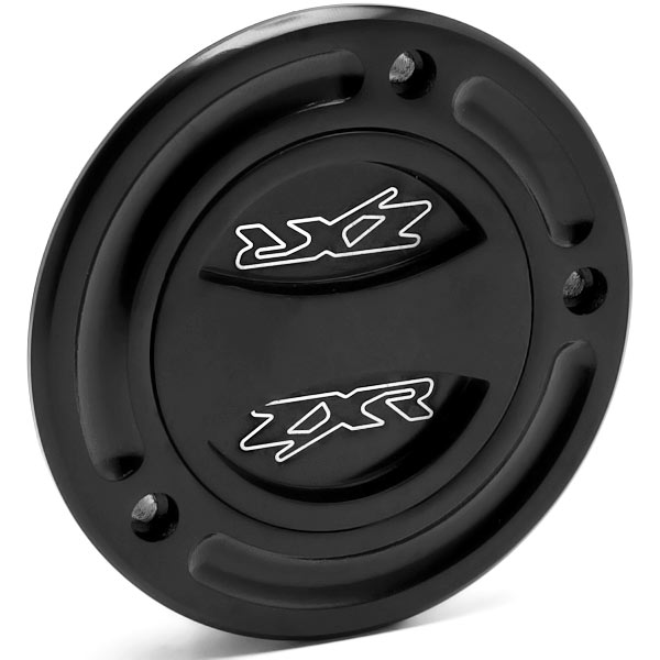 Krator Black Keyless Gas Cap Twist Off Fuel Tank Cap Logo Compatible with Kawasaki Ninja ZX-14 2006-2011