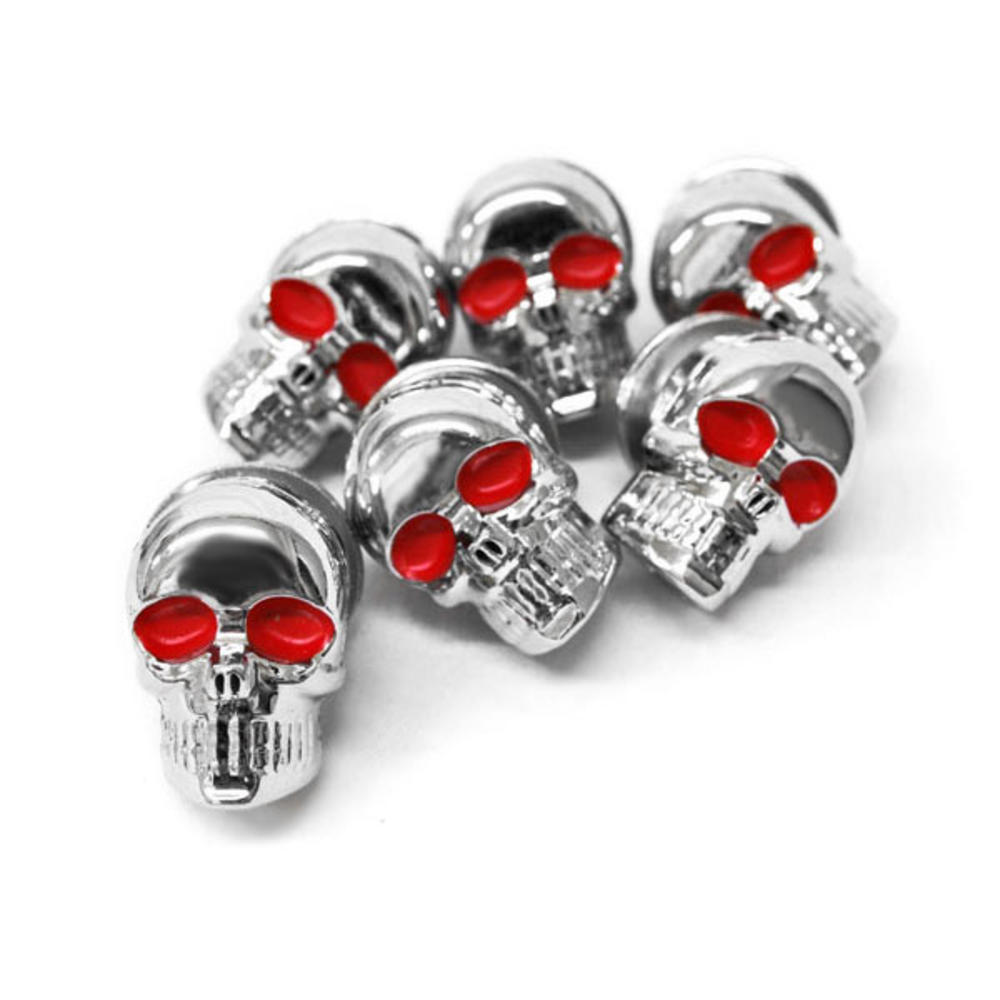 Krator Custom Chrome Skeleton Skull Bolt Nuts Screws 6mm Compatible with Kawasaki KZ 400 650 750 1000 1100 1300