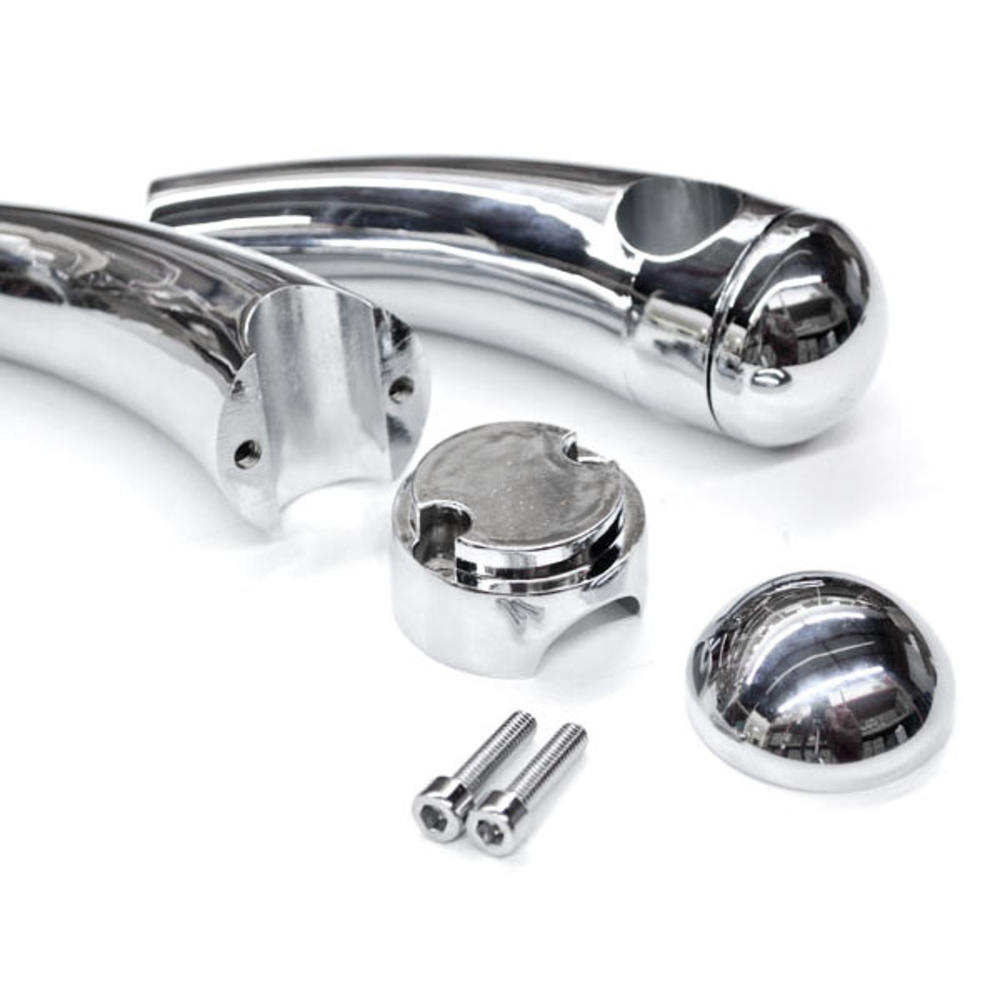 Krator Custom Chrome Motorcycle 1" Handlebar 4.5" Risers Compatible with Victory Kingpin Deluxe 8-Ball Tour Ness