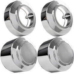 Krator 4x Chrome Center Caps Open & Closed Wheel Lug Nut Hub Cap Covers Compatible with 1995-1997 Ford F-250 F-350 Truck / 2007-2008