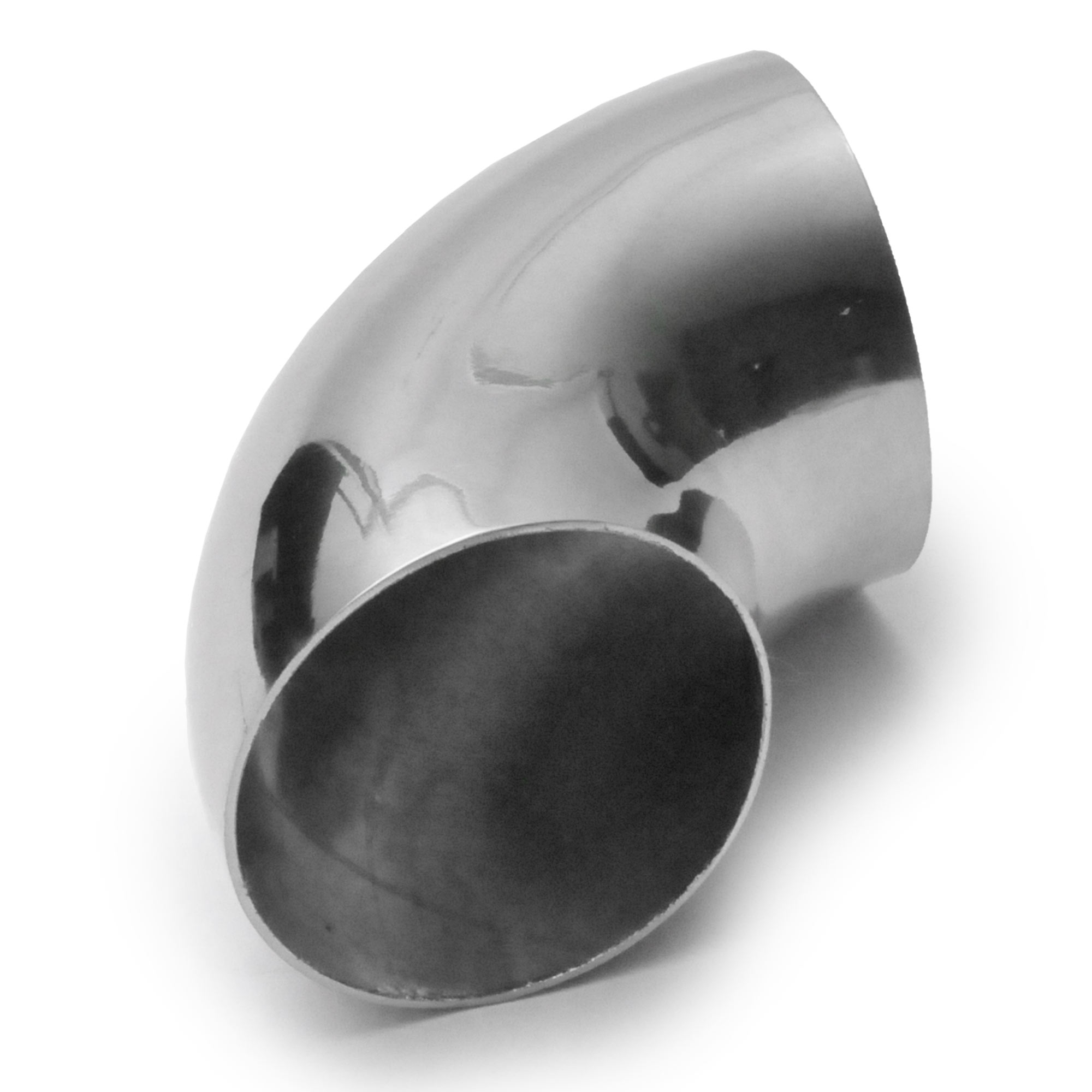 Krator 2.5" OD Stainless Steel 90° Mandrel Bend Elbow Exhaust Pipe- 2.5" Tight Bend Radius- 16GA/.065" Wall Thickness