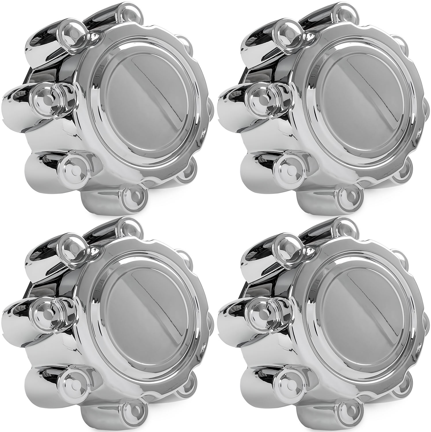 Krator 4x Chrome Center Caps Wheel Lug Nut Hub Cap Covers Compatible with 1999-2005 Ford F250
