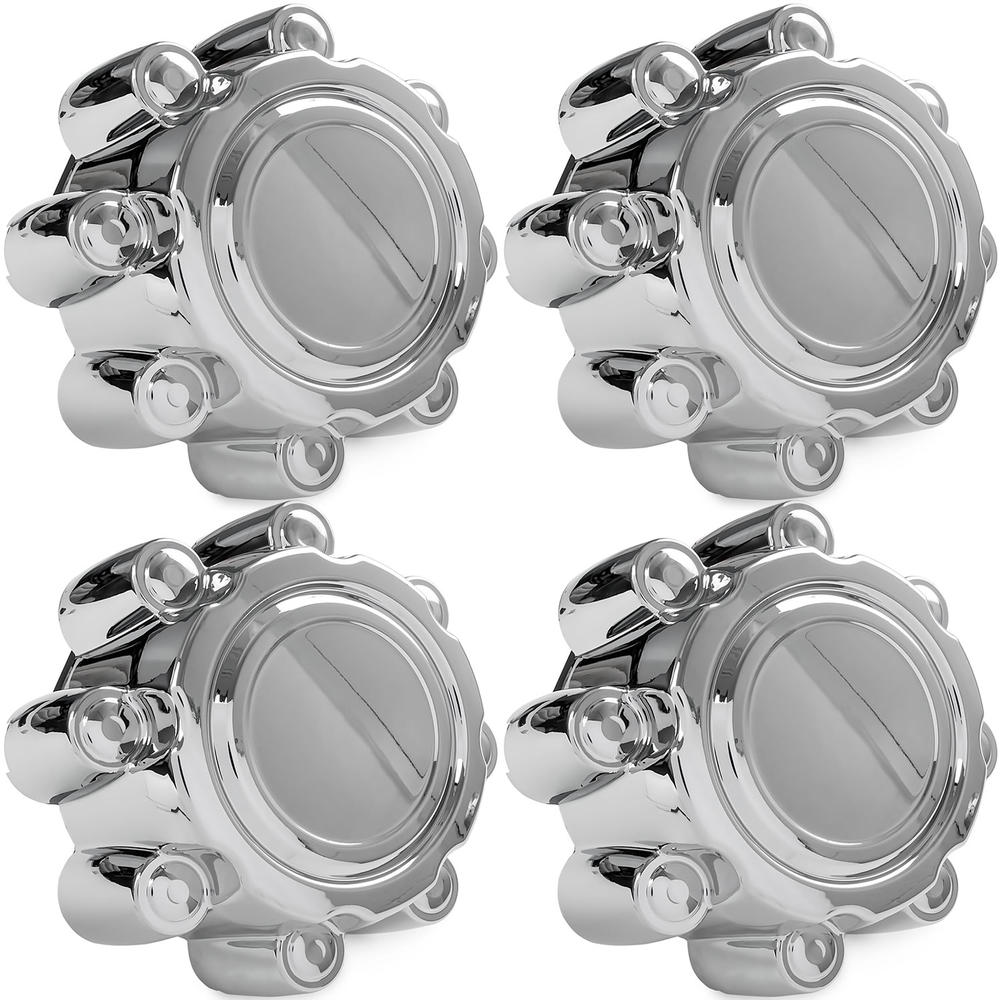 Krator 4x Chrome Center Caps Wheel Lug Nut Hub Cap Covers Compatible with 1999-2005 Ford F250 SuperDuty