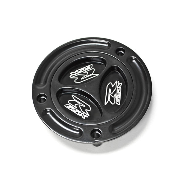 Krator Black Keyless Gas Cap Logo Twist Off Fuel Tank Cap Compatible with 2003-2010 Suzuki GSXR1000