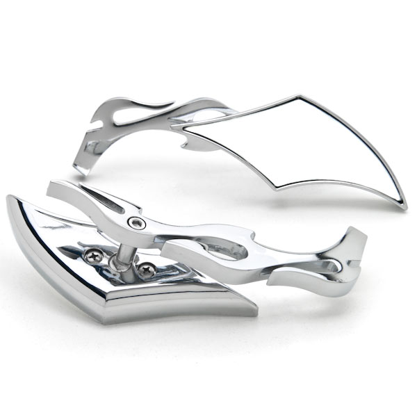 Krator Diamond Twist Custom Chrome Motorcycle Mirrors Compatible with Victory Vision Street Tour