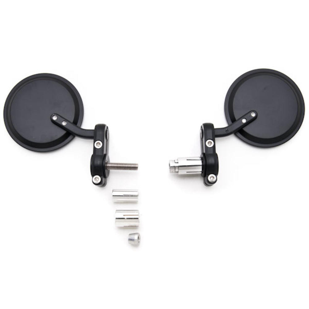 Krator Black Bar End Mirrors Round 3" Convex Mirror 7/8" Compatible with Yamaha Majesty XC 125 180 200 400