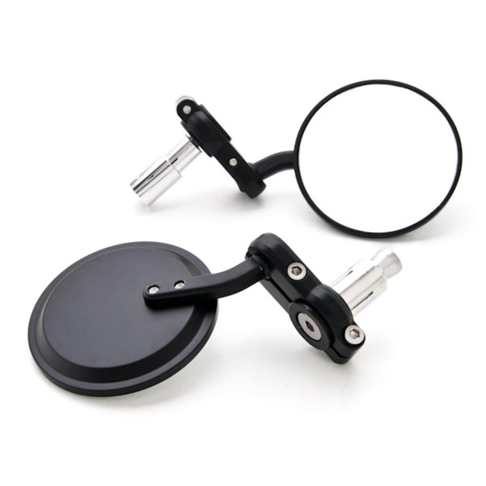 Krator Black Bar End Mirrors Round 3" Convex Mirror 7/8" Compatible with Yamaha Majesty XC 125 180 200 400