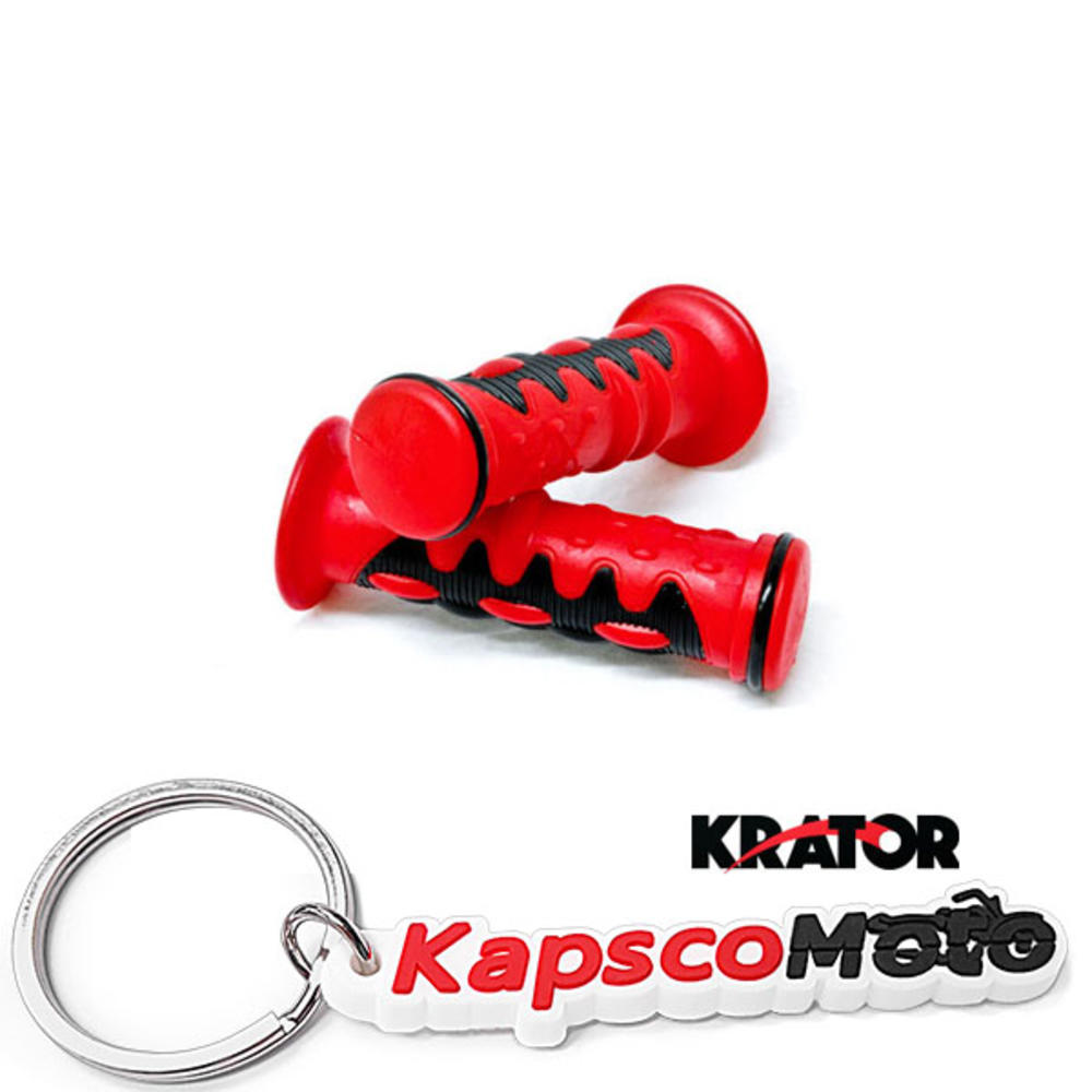 Krator ATVs and Watercrafts Comfort Gel Style Hand Grips Red Color Quad Compatible with Yamaha Seadoo Watercraft Honda Foreman Recon