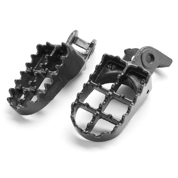 Krator MX Foot Pegs Motocross Dirt Bike Footrests L & R Compatible with 1988-1990 Honda CR125R