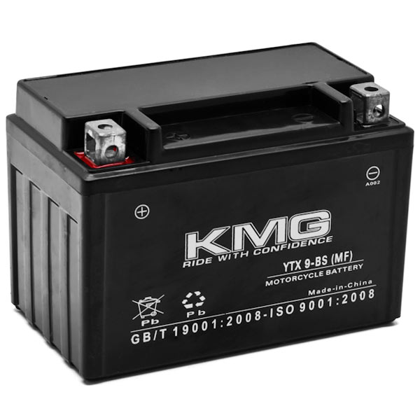 KMG Battery Compatible with Kawasaki 250 EX250 Ninja 250R 2009-2012 YTX9-BS Sealed Maintenance Free Battery High Performance 12V SMF