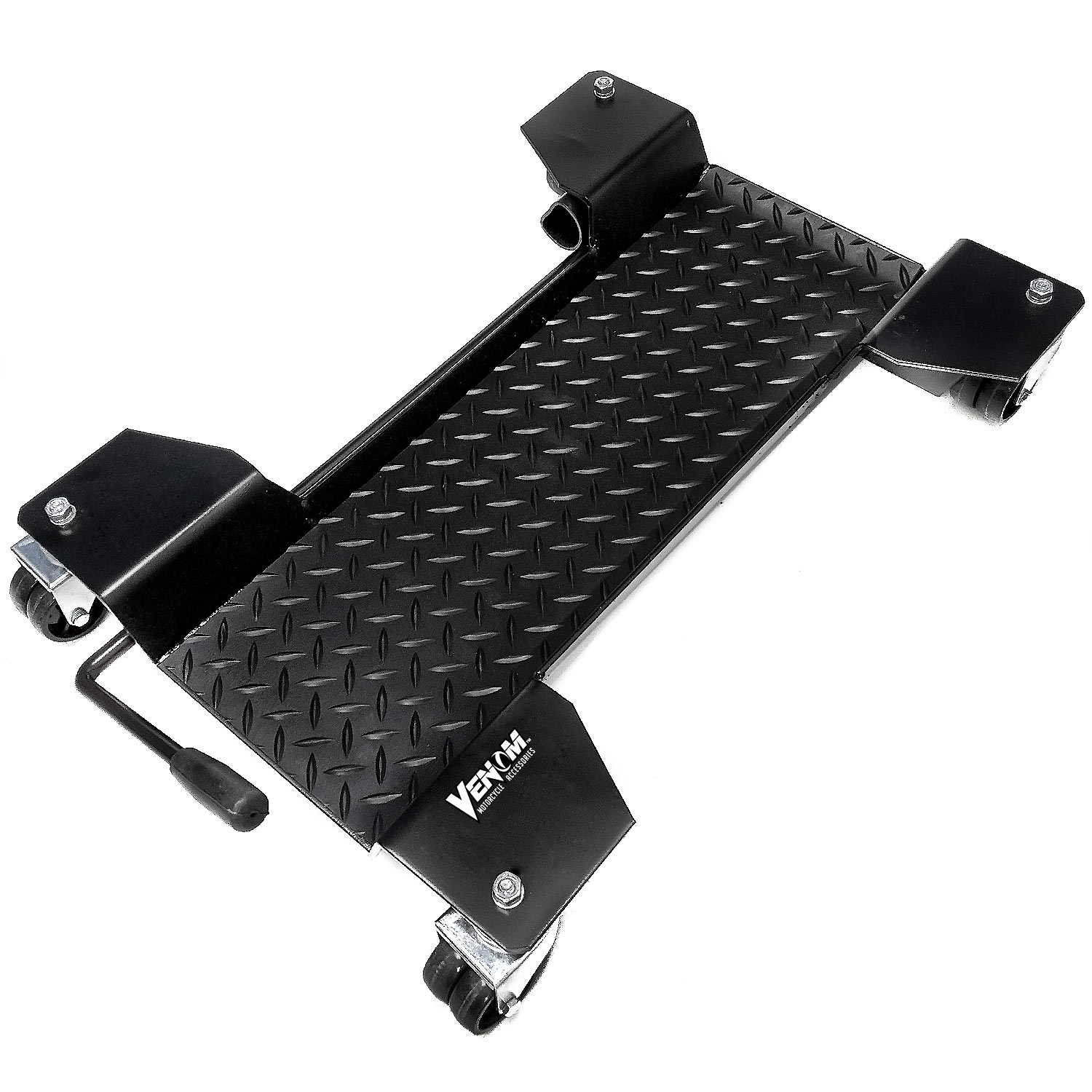 Venom Motorcycle Center Stand Mover Dolly Cruiser Park Compatible with Harley Davidson Dyna Glide Fat Bob Super Wide