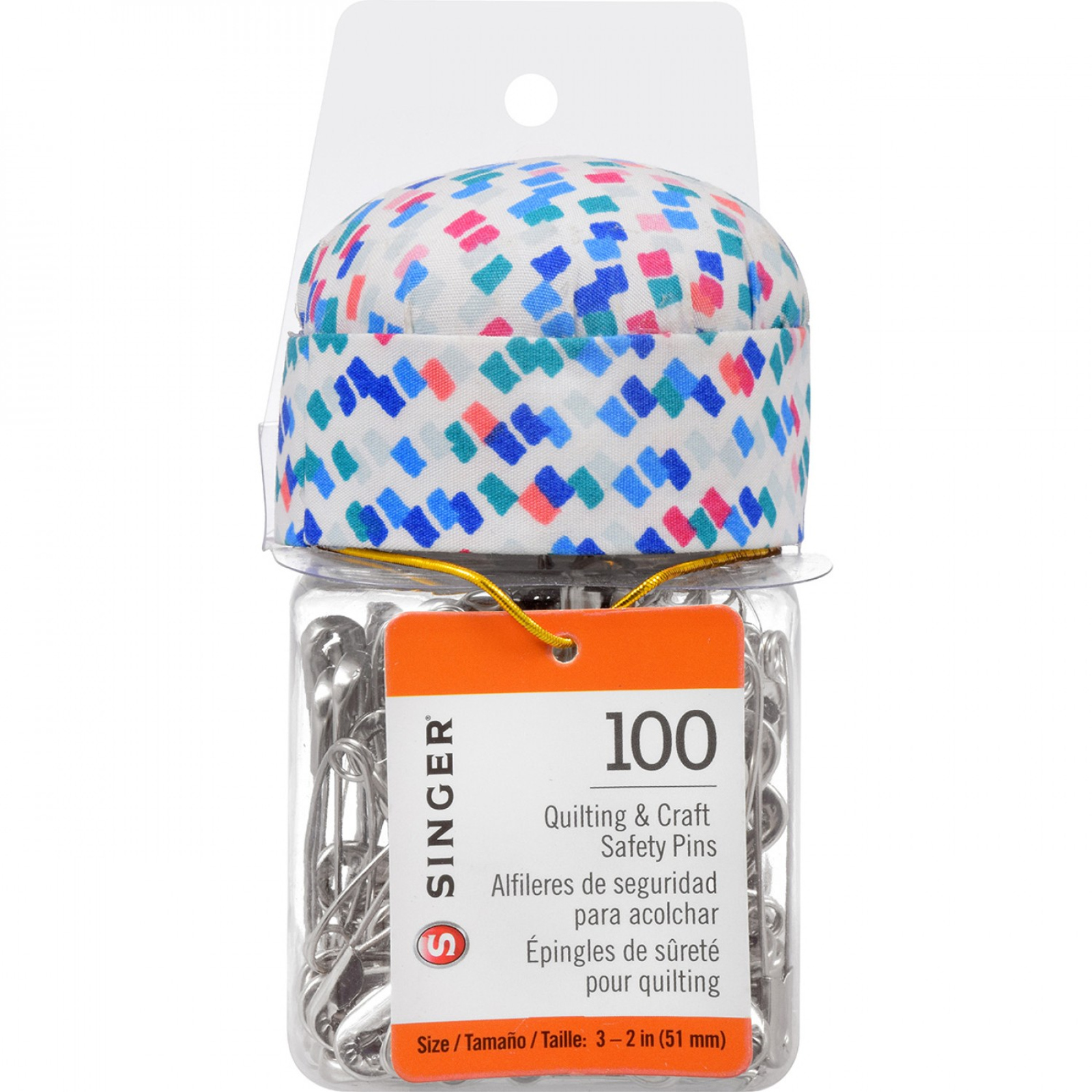Singer 100 Basting Pins in Jar