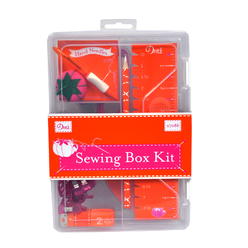 dritz sewing box, orange pink, 1 kit notion