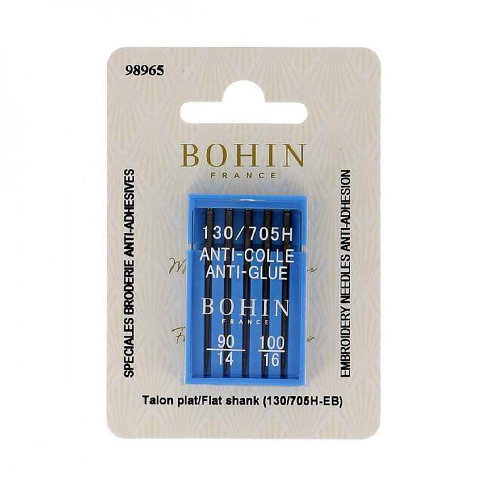 Bohin Anti-Glue Sewing Machine Needles 90/100 Pack of 5
