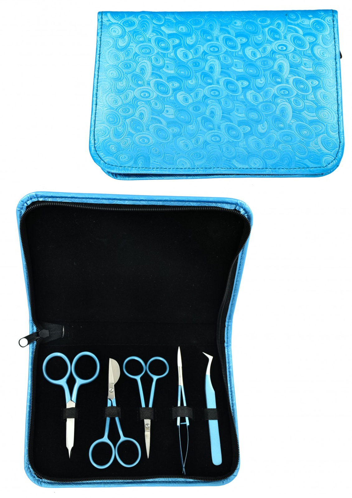 Famore Blue Embroidery Tool Kit With Case