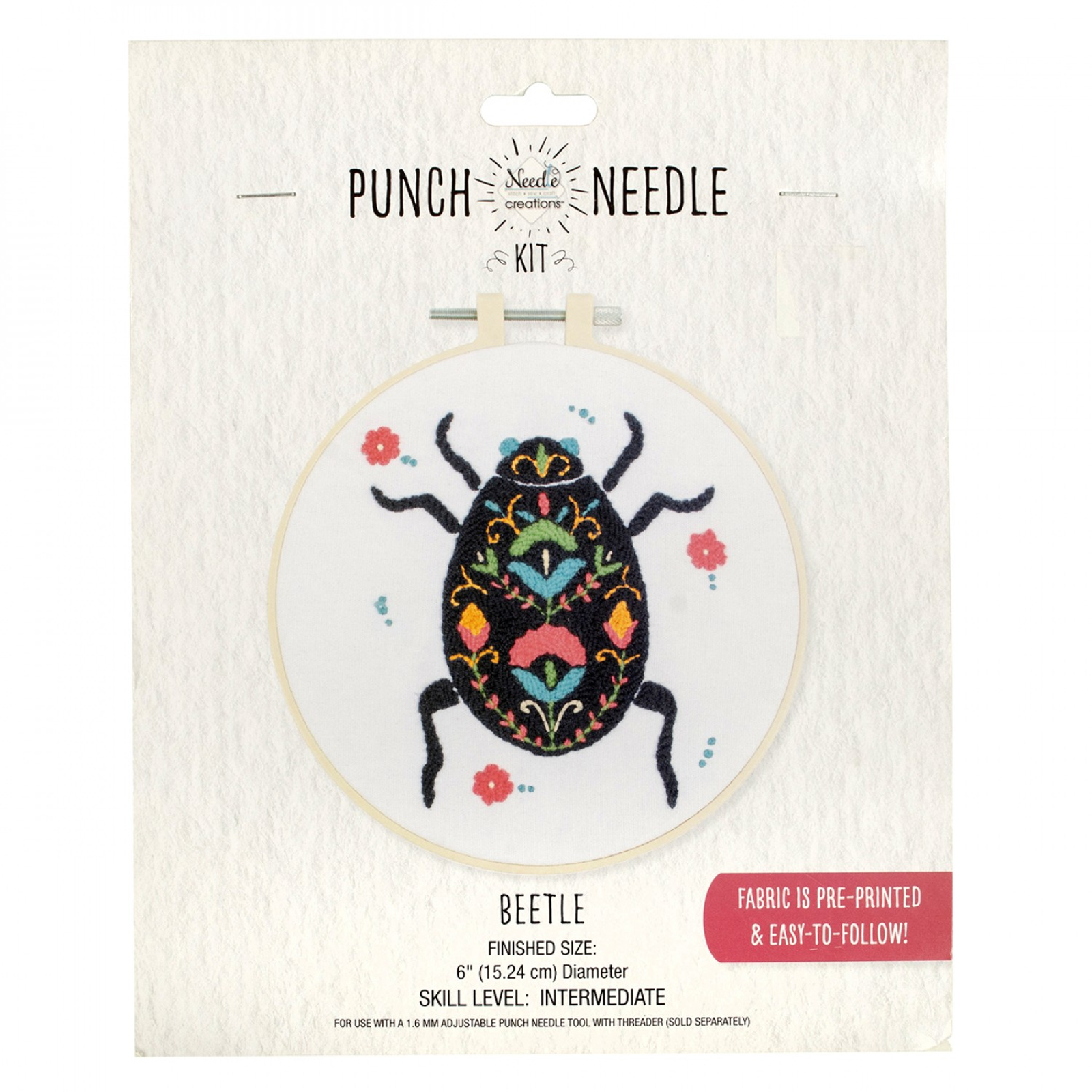 Needle Creations Beetle 6 Inch Punch Needle Kit