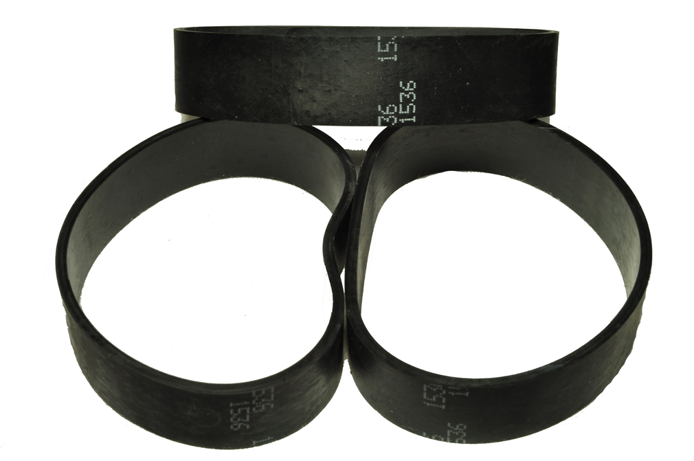 Eureka Power Nozzle Belts, Fits: all Eureka Power Nozzles, 3 belts in pack Flat Rubber Brushroll Belts, 3 / Pack