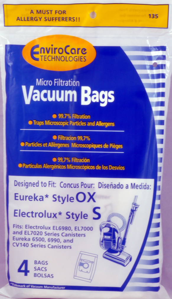 Generic Electrolux Oxygen and Harmony Canister Vacuum Cleaner Style OX Bags