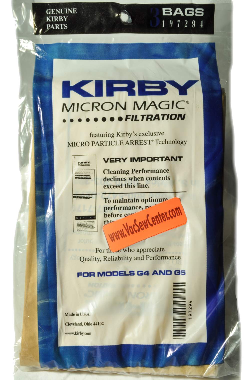 49 2430 04 Kirby Generation 4 5 Micron Magic Disposable Vacuum Kirby Generation 4 5 Micron Magic Disposable Vacuum Cleaner Bags Item Number