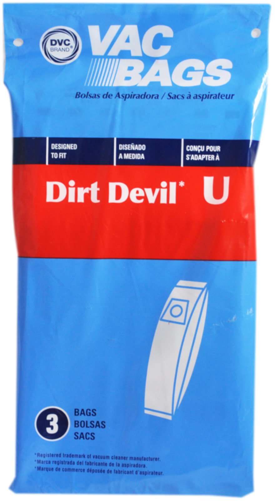 DVC Dirt Devil Type U Vacuum Cleaner Bags Made By DVC
