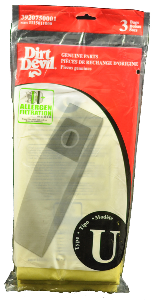 81 2417 04 Dirt Devil Type U Vacuum Cleaner Bags 81 2417 04 Dirt Devil Type U Vacuum Cleaner Bags