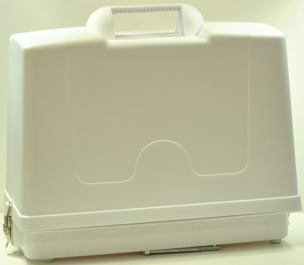 Generic Plastic Sewing Machine Case White Hard Plastic Sewing Machine Case White