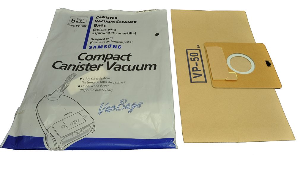 Samsung Compact Canister Vacuum Cleaner Bags Style VP50F 5000 Series Style VP50F Vac Cleaner Bags 5 Pack