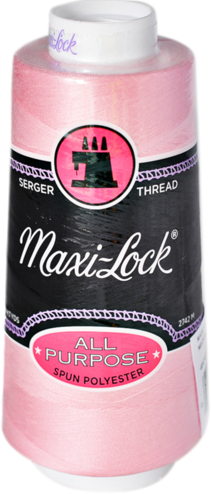 Maxi Lock All Purpose Thread Medium Pink 3000 YD Cone  MLT-036
