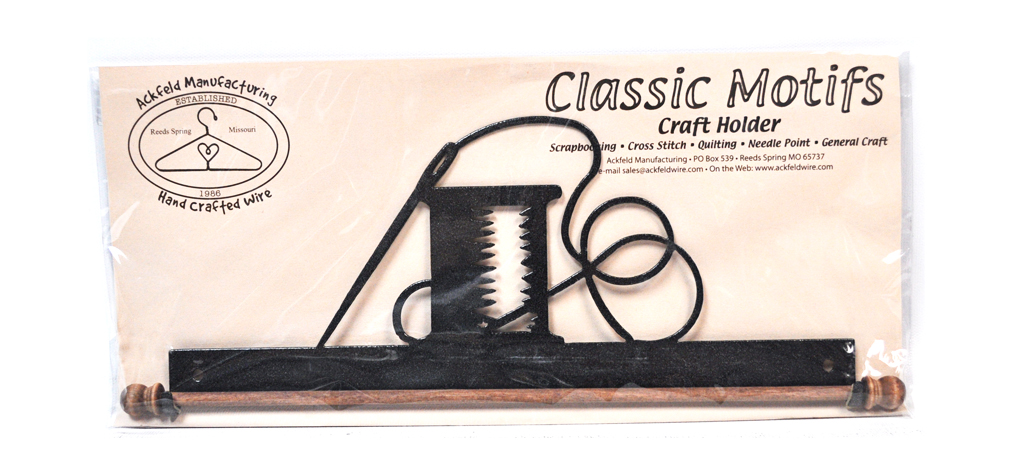 Ackfeld Classic Motifs Needle & Thread 12 Inch Charcoal Fabric Holder