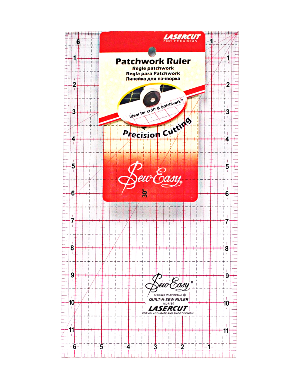 Tacony Corporation SewEasy Patchwork Quilt Ruler, 12" by 6.5"