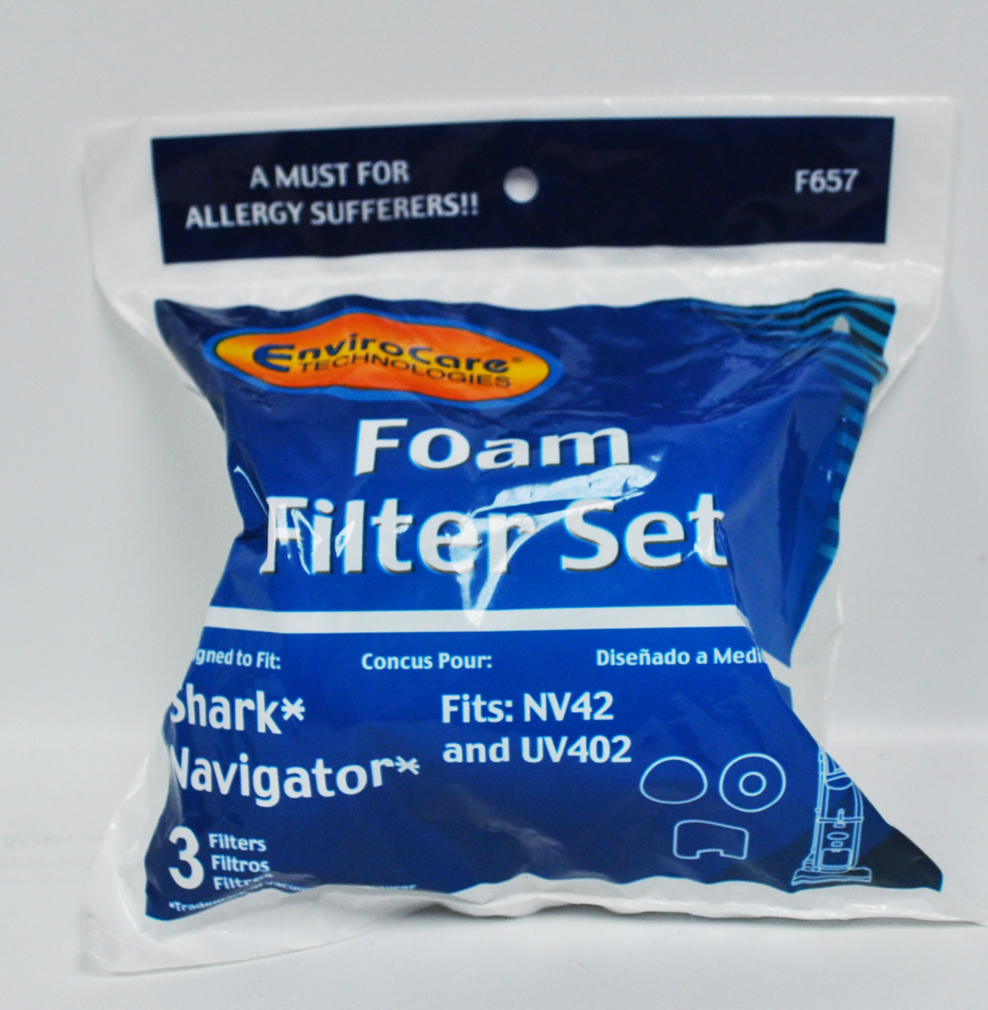 Envirocare Shark Navigator Foam Filter Set F657