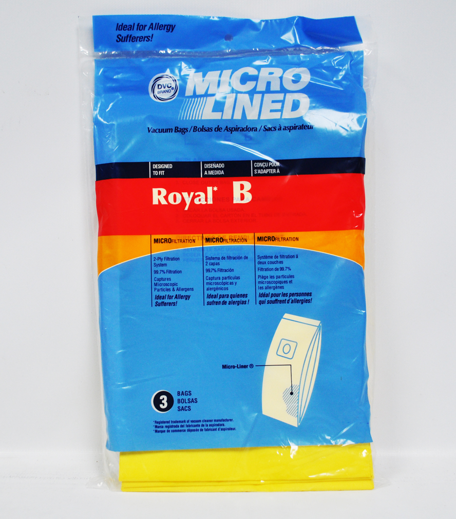 DVC Royal Dirt Devil B Microlined Paper Vacuum Bags 3 Pack