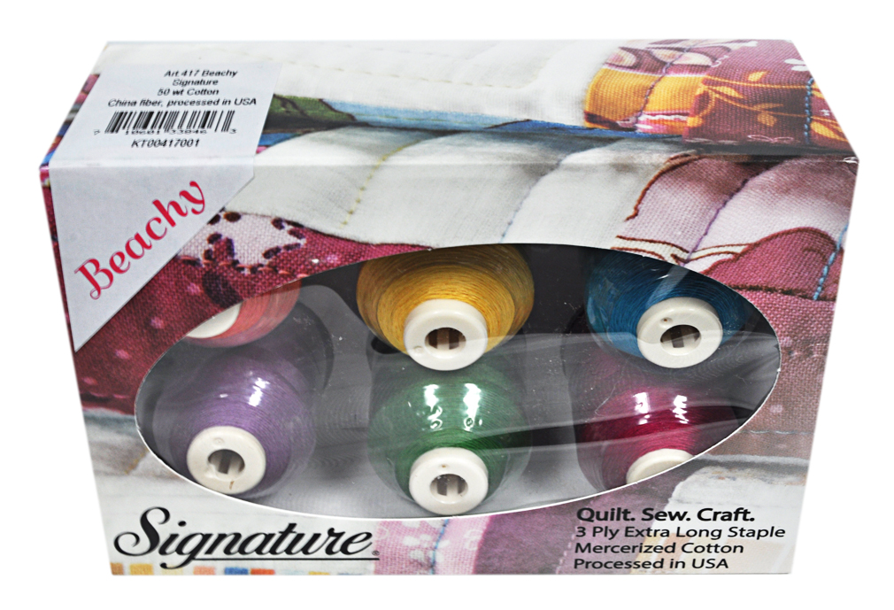 Signature by Larry Levine Signature 50 Cotton Mini King 6 Spool Gift Pack - Beachy