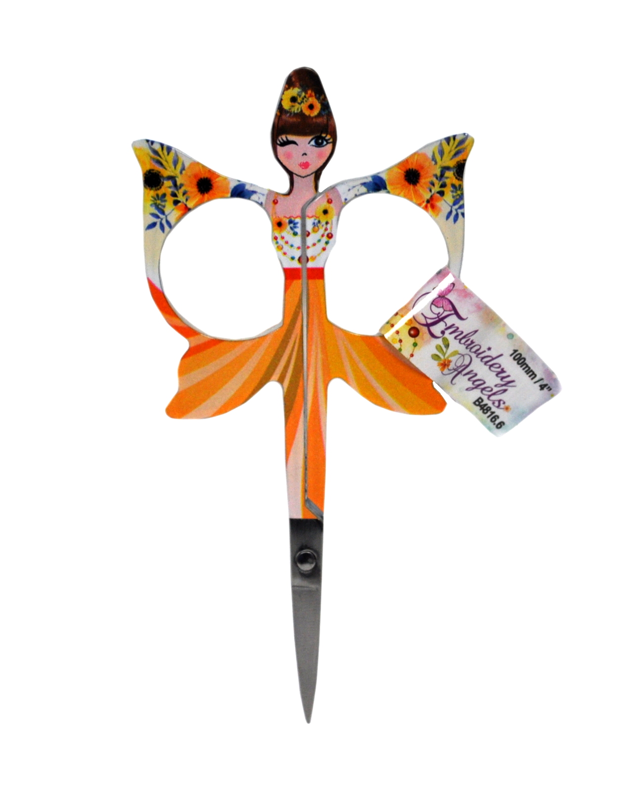 Generic Embroidery Angels 4 Inch Scissors Yellow
