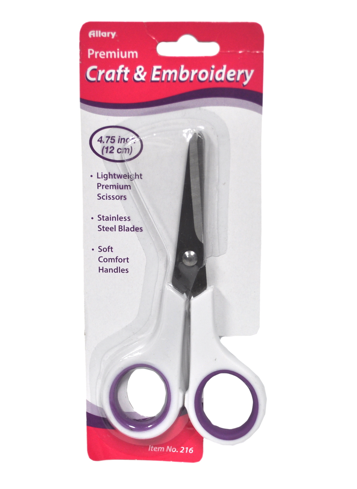 Generic Premium 4 3/4 Inch Craft and Embroidery Scissors White