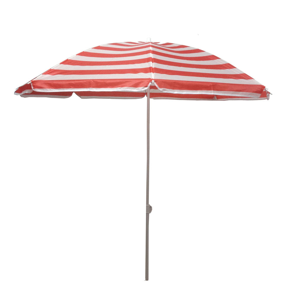 Pier Surplus 6.5 ft Outdoor Beach Umbrella - Crimson Stripe