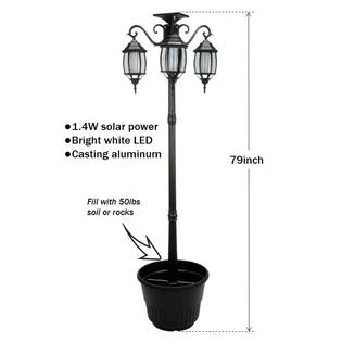 Pier Surplus So30346 6 Ft 79 In Tall Solar Lamp Post And Pier Surplus So30346 6 Ft 79 In Tall Solar Lamp Post And