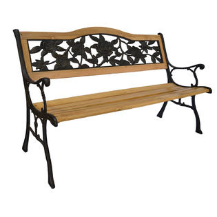 Pier Surplus Pb20016 Rose Bloom Cast Iron Park Bench W Resin