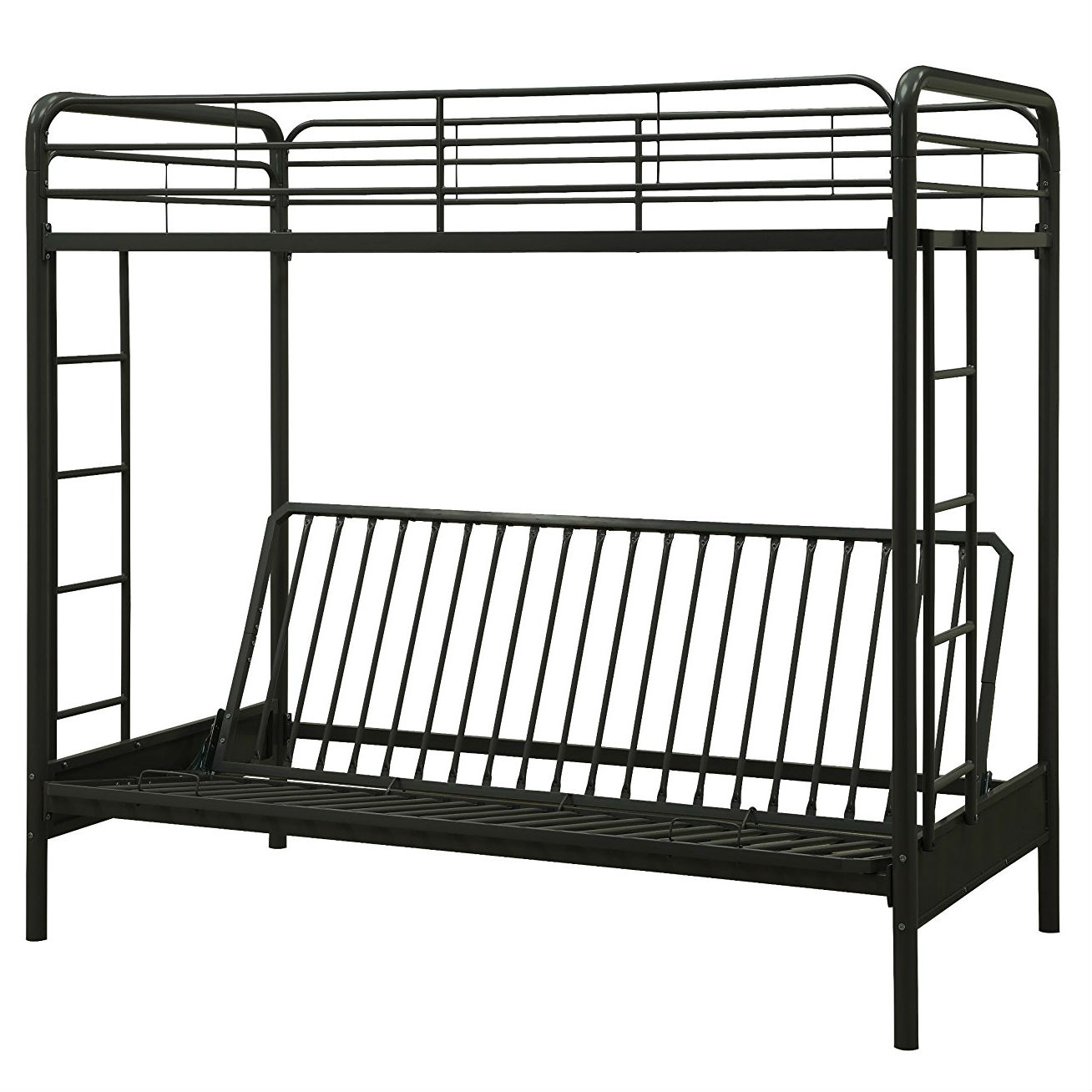 Futon Metal Bunk Bed Frame, Twin Over Full Futon Bunk Bed
