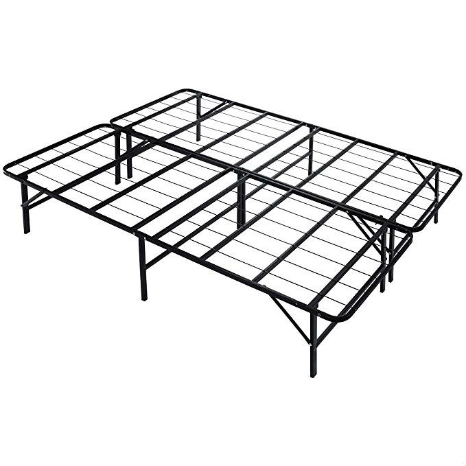 Greenhome123 14 Inch High Platform California King Bed Frame With No Headboard Footboard Brackets Boxsprings Needed High Platform California King Bed Frame, California King Platform Bed No Headboard