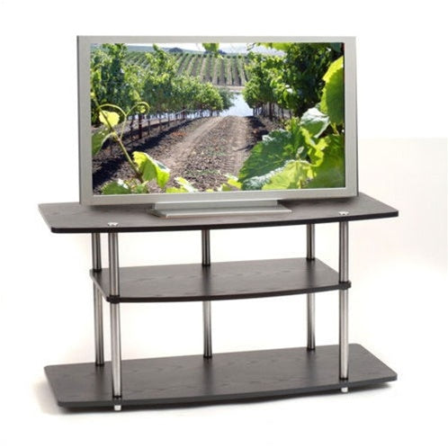 FastFurnishings Black 42-Inch Flat Screen TV Stand by Convenience Concepts