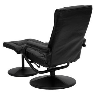 Fastfurnishings Black Faux Leather, Black Faux Leather Recliner