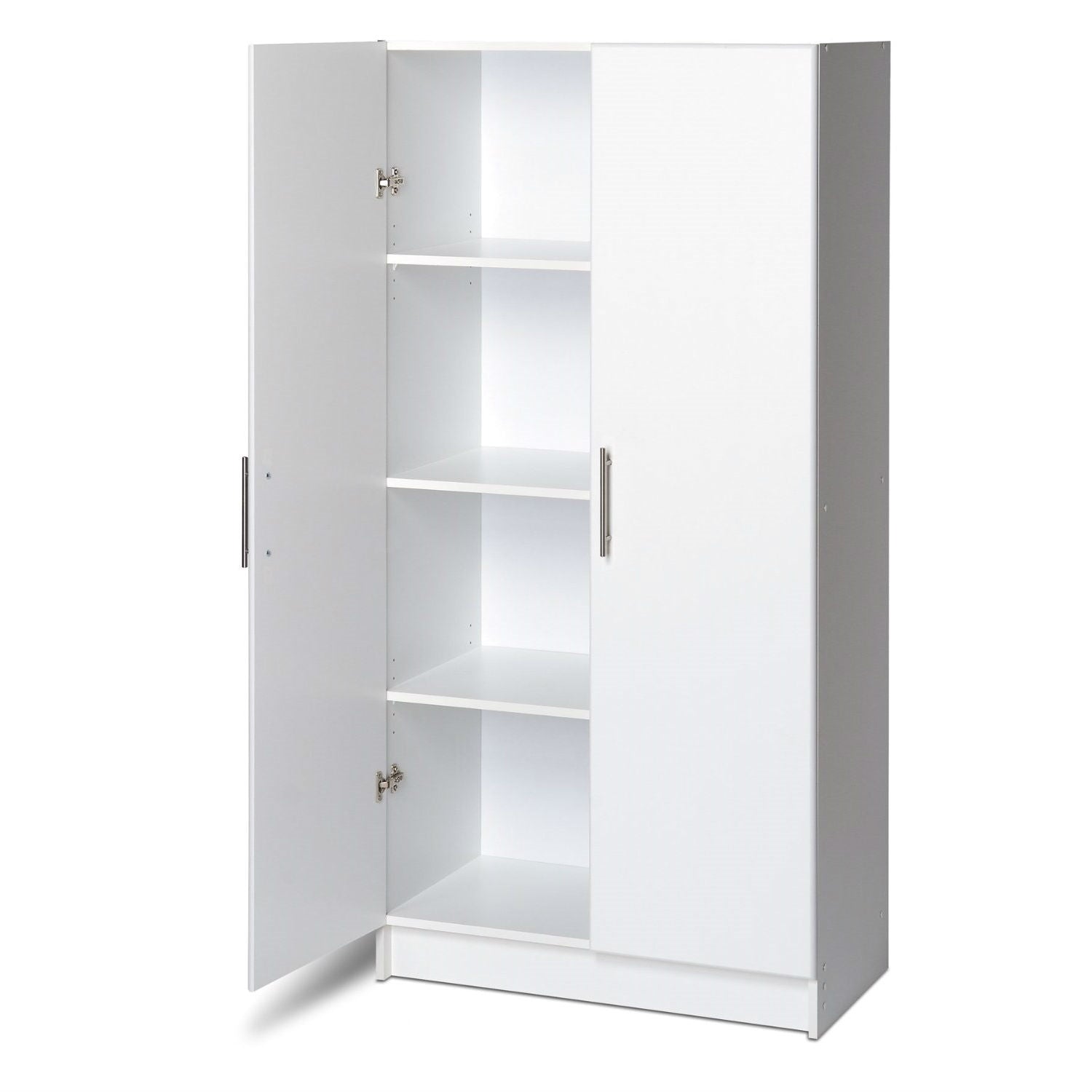 FastFurnishings White Storage Cabinet Utility Garage Home Office Kitchen Bedroom
