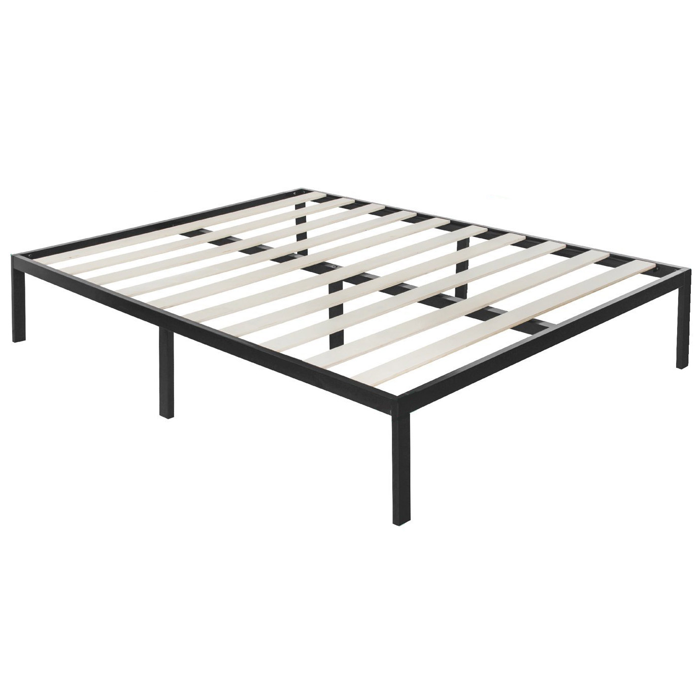 Greenhome123 Twin Full Queen King Black Metal Platform Bed Frame With Wood Slat Mattress Support Greenhome123 Twin Full Queen King Black, Wood Support Slats For King Bed Frame