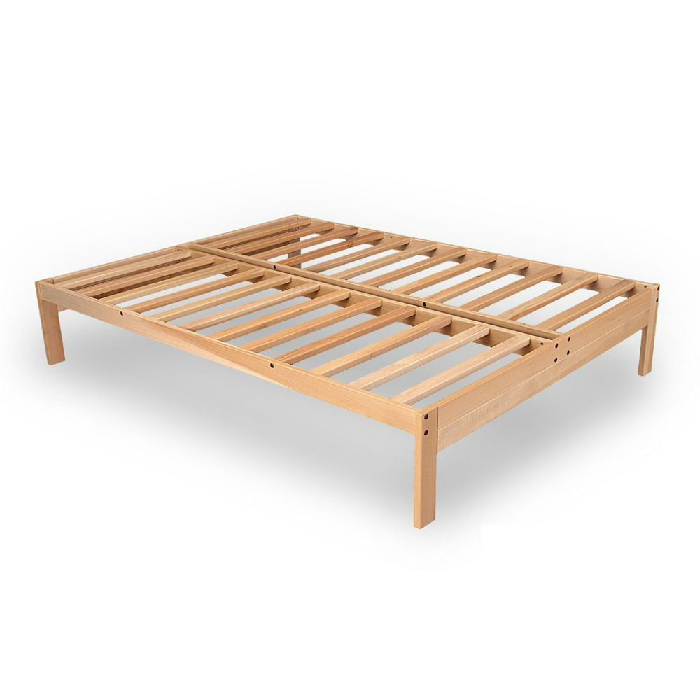 Greenhome123 Unfinished Solid Wood, Wood Bed Frame Full