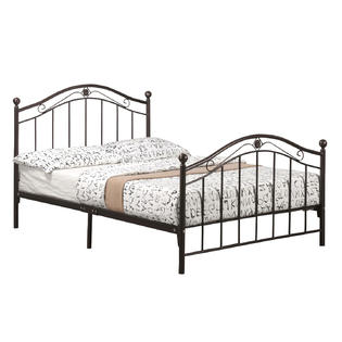 Greenhome123 Bronze Finish Metal Platform Bed Frame With Headboard
